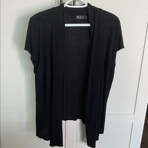 ECLA Black Open Front Cardigan